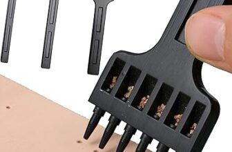 3 Piece Prong Punch, Leather Craft Set, 4 mm 2, 4, 6 prongs