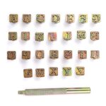 IGNPION Leather Letter Stamp Set … 27 Pieces