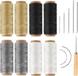 FIHODONE 16 Pieces 50 m Leather Thread Tear-Resistant Set