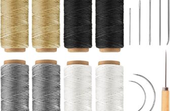 FIHODONE 16 Pieces 50 m Leather Thread Tear-Resistant Set