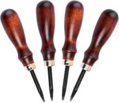 WUTA Leather Edge Beveler : 4 Pieces (0.8 mm + 1.0 mm + 1.2 mm + 1.4 mm)