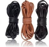 LEATHER_3 Rolls 5 m x 2 mm Real Leather Cord