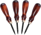 WUTA Leather Edge Beveler : 4 Pieces (0.8 mm + 1.0 mm + 1.2 mm + 1.4 mm)