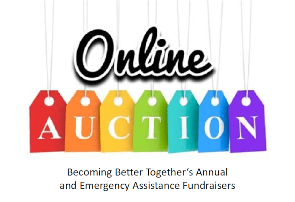 Becoming Better Together's online auction fundraisers.